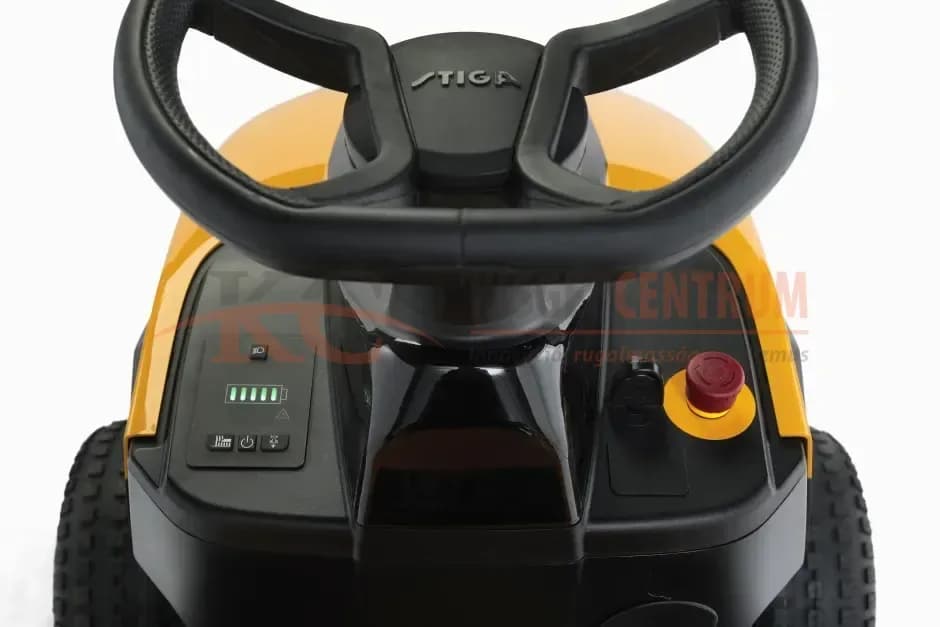 STIGA akkumulátoros fűgyűjtős fűnyíró traktor ESTATE 384e — 3. fotó